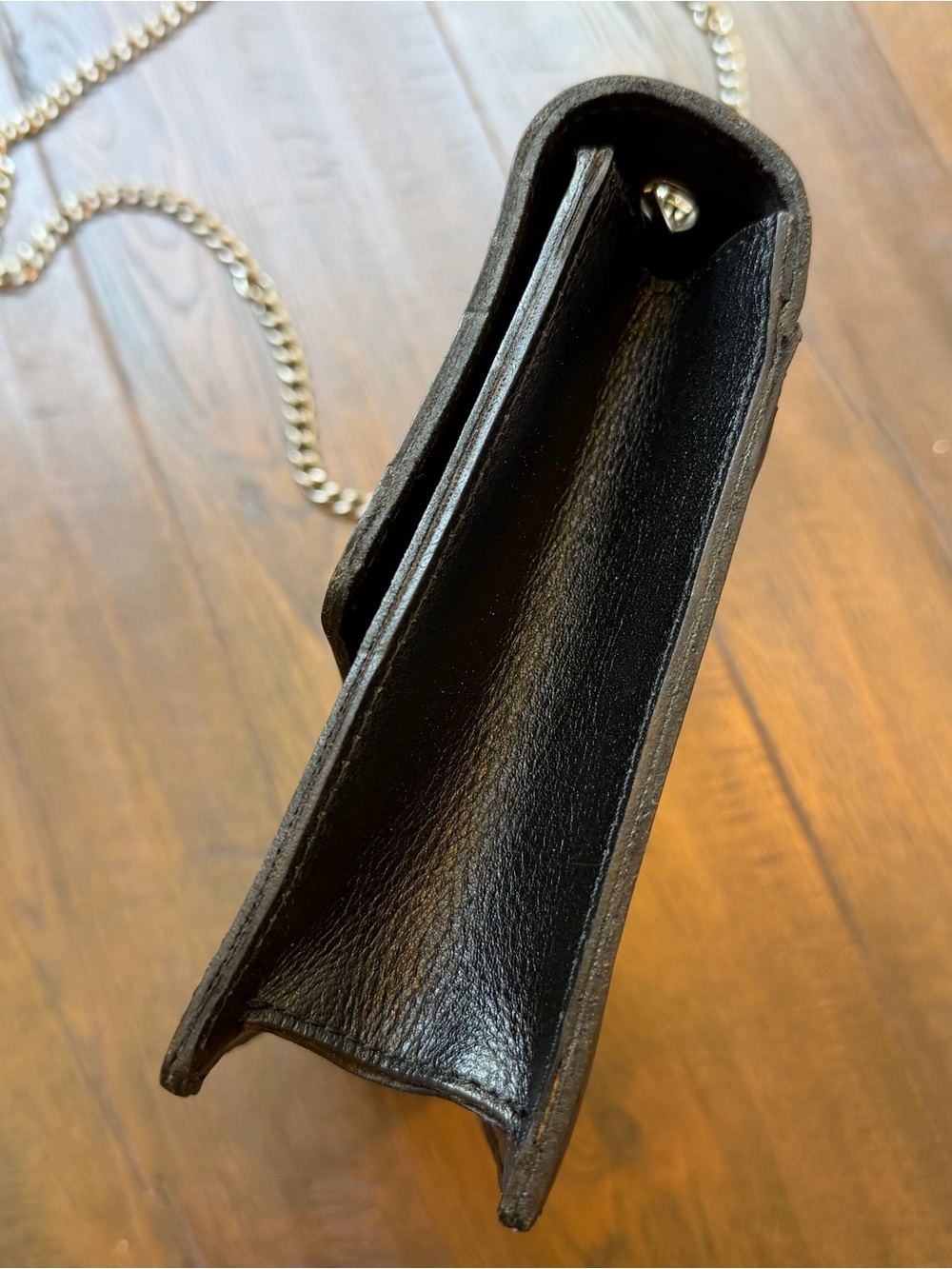 Patricia Nash Black Leather Chain Crossbody with Tassel - Picture 5 of 11